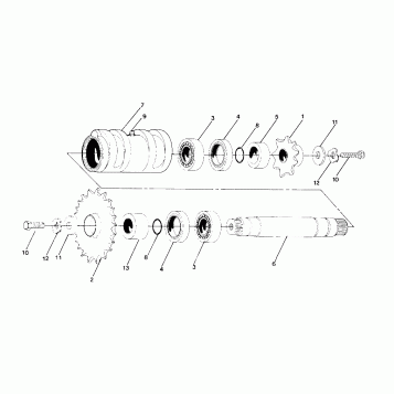 CENTER TIGHTENER ASSEMBLY P/N 1380023 250 4x4 / W928127 (4922872287B001)