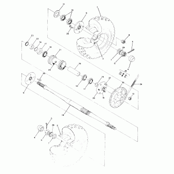 REAR WHEEL DRIVE ASSEMBLY 250 4x4 / W928127 (4922872287B011)
