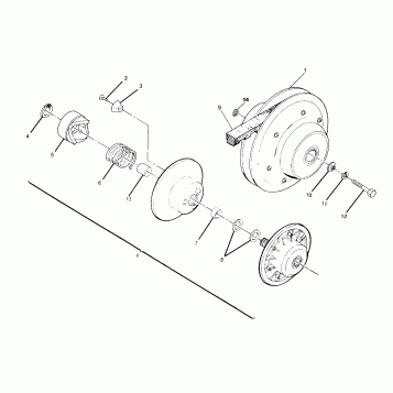 DRIVEN CLUTCH ASSEMBLY 250 4x4 / W928127 (4922872287C002)