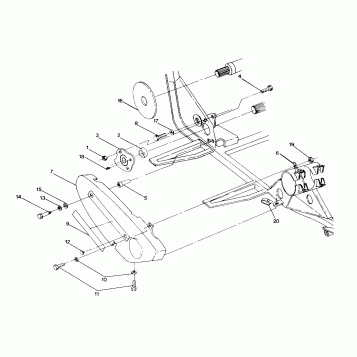RH CHAIN COVER ASSEMBLY 250 4x4 / W928127 (4922872287C003)