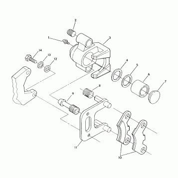 FRONT BRAKE ASSEMBLY 250 4x4 / W928127 (4922872287C006)