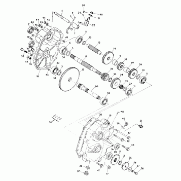 GEARCASE ASSEMBLY 250 4x4 / W928127 (4922872287C009)
