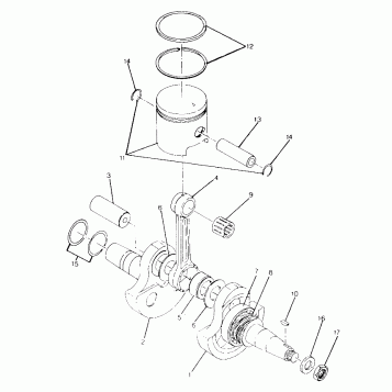 CRANKSHAFT and PISTON 250 4x4 / W928127 (4922872287C014)