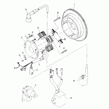 MAGNETO ASSEMBLY 250 4x4 / W928127 (4922872287D004)