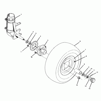 FRONT WHEEL ASSEMBLY 350 2X4 / W927539 (4922882288017A)