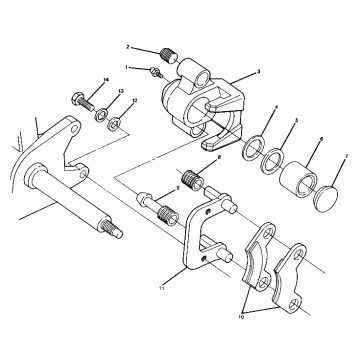 FRONT BRAKE ASSEMBLY 350 2X4 / W927539 (4922882288018A)
