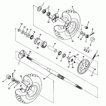 REAR WHEEL DRIVE ASSEMBLY 350 2X4 / W927539 (4922882288019A)