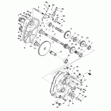 GEARCASE ASSEMBLY 350 2X4 / W927539 (4922882288025A)