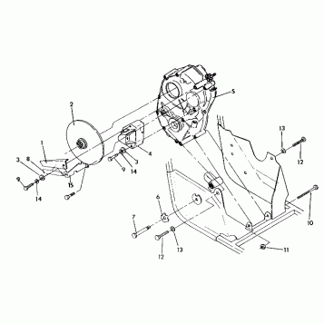RH GEARCASE / BRAKE MOUNTING 350 2X4 / W927539 (4922882288029A)