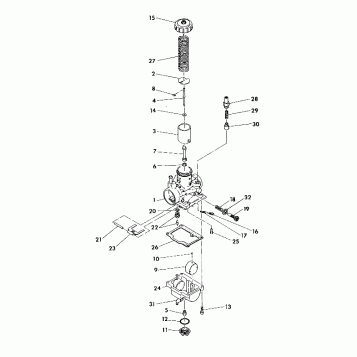 CARBURETOR ASSEMBLY 350 2X4 / W927539 (4922882288035A)