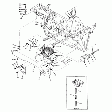 ENGINE and MUFFLER MOUNTING Trail Boss / W928527 (4922892289005A)
