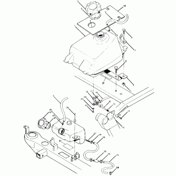 FUEL TANK ASSEMBLY Trail Boss / W928527 (4922892289009A)