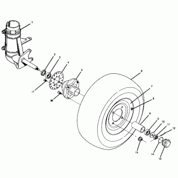 FRONT WHEEL ASSEMBLY Trail Boss / W928527 (4922892289015A)