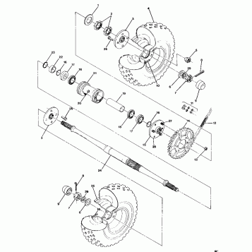 REAR WHEEL DRIVE ASSEMBLY Trail Boss / W928527 (4922892289017A)