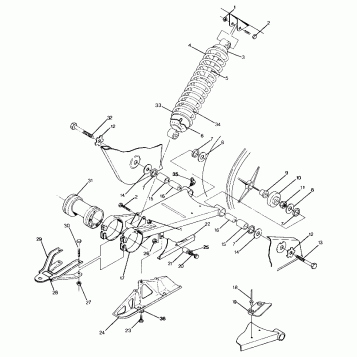 SWING ARM WELD. / REAR SHOCK ASSEMBLY Trail Boss / W928527 (4922892289021A)