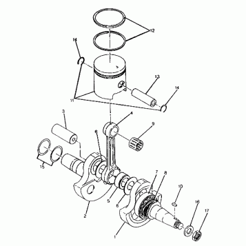 CRANKSHAFT and PISTON Trail Boss / W928527 (4922892289034A)