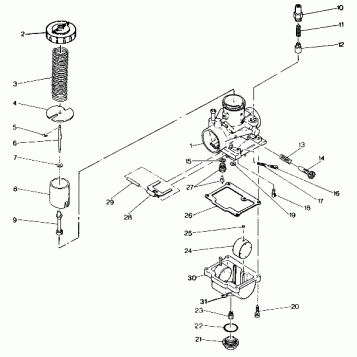CARBURETOR ASSEMBLY Trail Boss / W928527 (4922892289036A)
