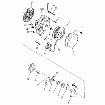 RECOIL STARTER ASSEMBLY Trail Boss / W928527 (4922892289039A)