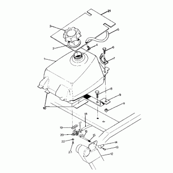 FUEL TANK ASSEMBLY 250 4x6 / W928627 (4922902290004A)