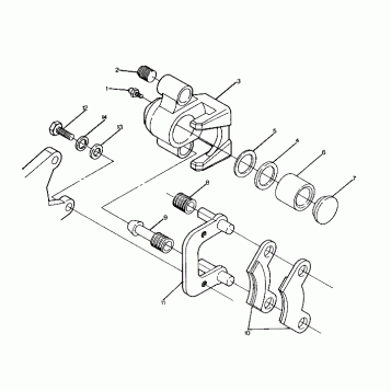 MIDDLE AXLE BRAKE ASSEMBLY 250 4x6 / W928627 (4922902290021A)