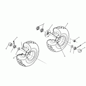 MIDDLE WHEEL ASSEMBLY 250 4x6 / W928627 (4922902290022A)