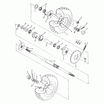 REAR WHEEL DRIVE ASSEMBLY 250 4x6 / W928627 (4922902290023A)