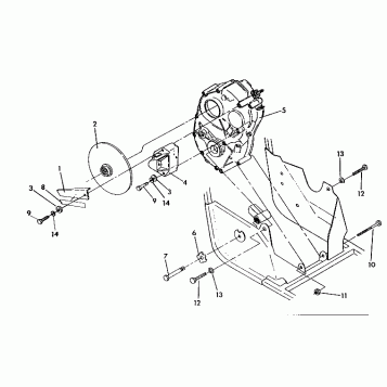 RH GEARCASE/BRAKE MOUNTING 250 4x6/W928627 (4922902290028A)