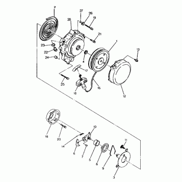 RECOIL STARTER ASSEMBLY 250 4x6 / W928627 (4922902290045A)
