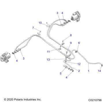 BRAKES, BRAKE LINES, REAR - A21SWE57A1/3A1 (C0210796)