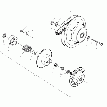 DRIVEN CLUTCH ASSEMBLY - W937527 (4924022402b011)