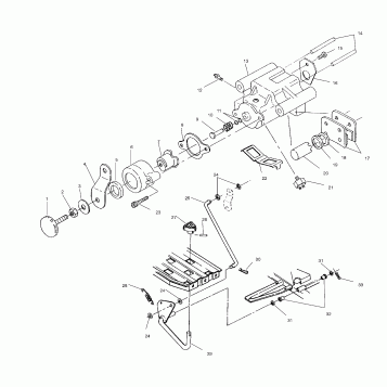 REAR BRAKE/FOOT PEDAL ASSEMBLY - W937527 (4924022402b014)