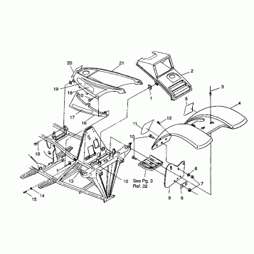 FRONT CAB ASSEMBLY 2X4 350L W937539 (4924032403001A)