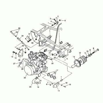 ENGINE MOUNTING 2X4 350L W937539 (4924032403004A)