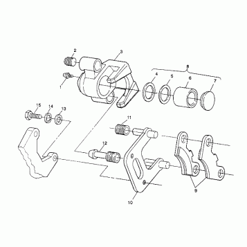 FRONT BRAKE ASSEMBLY 2X4 350L W937539 (4924032403013A)