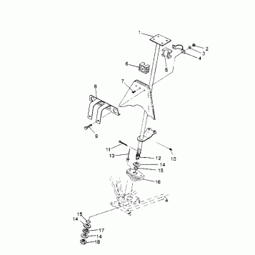 STEERING POST ASSEMBLY 2X4 350L W937539 (4924032403015A)