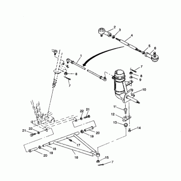 STEERING/A-ARM ASSEMBLY 2X4 350L W937539 (4924032403016A)