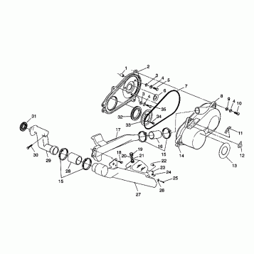 CLUTCH COVER ASSEMBLY 2X4 350L W937539 (4924032403022A)