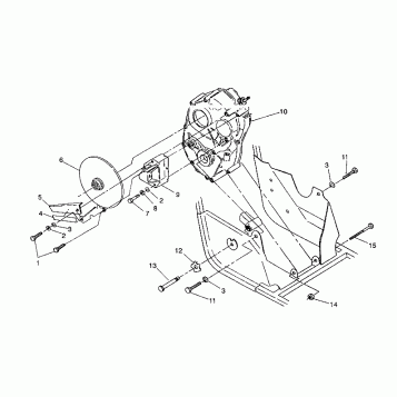 GEARCASE/BRAKE MOUNTING 2X4 350L W937539 (4924032403023A)