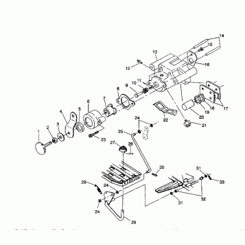 REAR BRAKE/FOOT PEDAL ASSEMBLY 2X4 350L W937539 (4924032403024A)