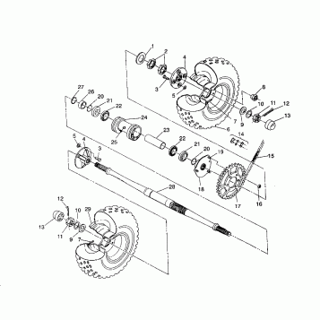 REAR WHEEL DRIVE ASSEMBLY 2X4 350L W937539 (4924032403025A)