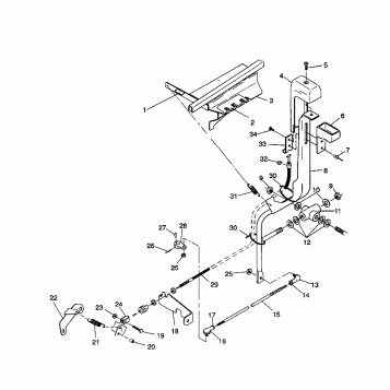 SHIFT LINKAGE ASSEMBLY 2X4 350L W937539 (4924032403026A)