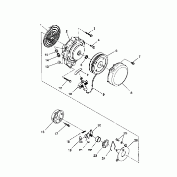 RECOIL STARTER 2X4 350L W937539 (4924032403036A)