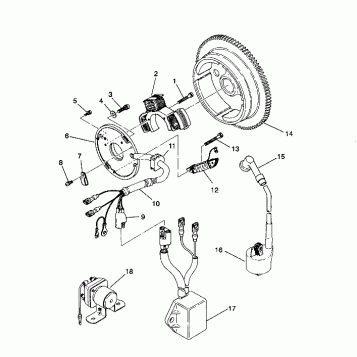 MAGNETO ASSEMBLY 2X4 350L W937539 (4924032403038A)