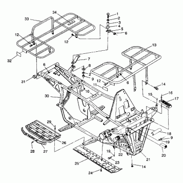 BUMPER/RACK MOUNTING 4X4 250 W98127 (4924042404003A)