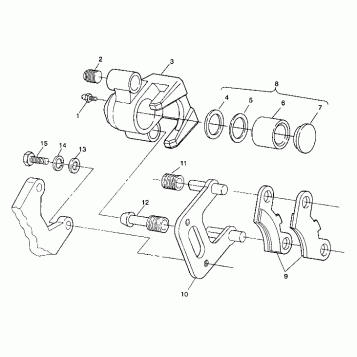 FRONT BRAKE ASSEMBLY 4X4 250 W938127 (4924042404015A)