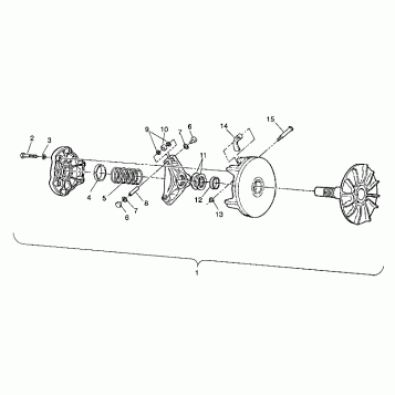 DRIVE CLUTCH ASSEMBLY 4X4 250 W938127 (4924042404023A)