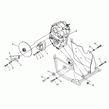 GEARCASE/BRAKE MOUNTING 4X4 250 W938127 (4924042404026A)