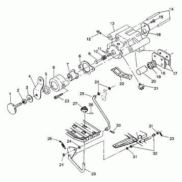 REAR BRAKE/FOOT PEDAL ASSEMBLY 4X4 250 W938127 (4924042404027A)