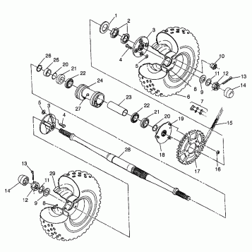 REAR WHEEL DRIVE 4X4 250 / W938127 (4924042404029A)
