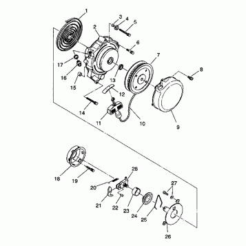 RECOIL STARTER 4X4 250 W938127 (4924042404038A)